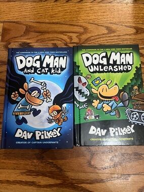 Dog Man Book Duo - Blue & Green Cover Set by